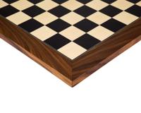 45 cm Zwarte Anegre en Palissander Deluxe Schaakbord