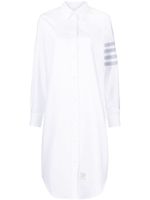 Thom Browne robe-chemise en coton à 4 bandes signature - Blanc