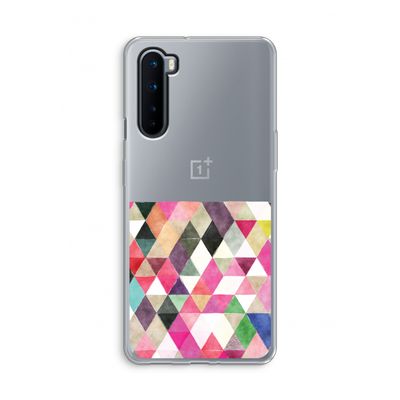 Gekleurde driehoekjes: OnePlus Nord Transparant Hoesje
