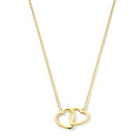 Ketting Open Hartjes geelgoud 40-42-44 cm