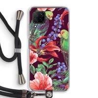 Papegaaien: Huawei P40 Lite Transparant Hoesje met koord