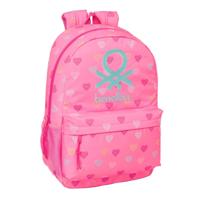 Schoolrugzak Benetton Heart Roze 30 x 46 x 14 cm