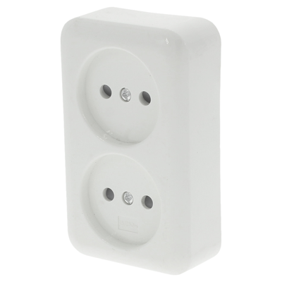 Q-Link Contactdoos | Opbouw | 2-voudig | Met Aanraakbeveiliging | Polarwit - 00.947.05