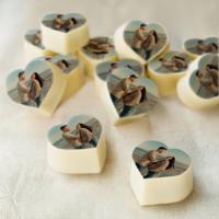 Chocolade Pralines - Hartjes met foto - Praliné - 36 stuks