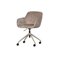 WOOOD Morros Bureaustoel - Polyester - Taupe - 88x57x60