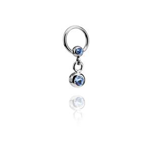 Jeweled Ball Closure Ring met bedel Chirurgisch staal 316L / Belegde messing Piercingringen