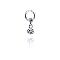 Jeweled Ball Closure Ring met bedel Chirurgisch staal 316L / Belegde messing Piercingringen