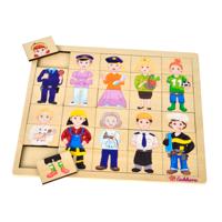 Eichhorn houten puzzel beroepen, 30st.
