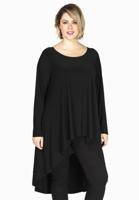 Yoek Tunic longer back | Zwart | Maat 42/44 Yoek Tunic longer back | Zwart | Maat 42/44