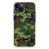 iPhone 15 Plus Doorzichtige Silicone Hoesje Army Dark - thumbnail