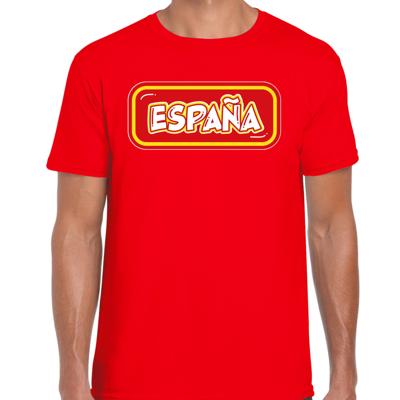 Verkleed T-shirt voor heren - Spanje - rood - voetbal supporter - themafeest Verkleed T-shirt voor heren - Spanje - rood - voetbal supporter - themafeest