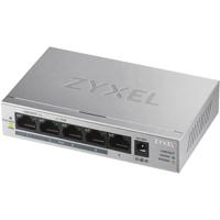 Zyxel GS1005HP Unmanaged Gigabit Ethernet (10/100/1000) Power over Ethernet (PoE) Zilver - thumbnail