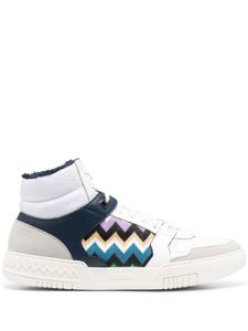 Missoni baskets montantes à motif zigzag - Blanc