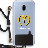 I'm lovin' you: Samsung Galaxy J3 (2017) Transparant Hoesje met koord