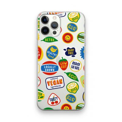Fruitsticker: iPhone 12 Pro Transparant Hoesje
