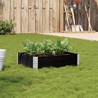 VidaXL Plantenbak 80x60 cm massief grenenhout zwart