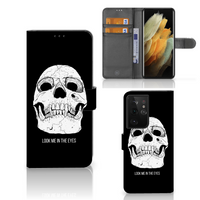 Telefoonhoesje met Naam Samsung Galaxy S21 Ultra Skull Eyes - thumbnail