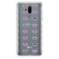 Smiley watermeloenprint: LG G7 Thinq Transparant Hoesje