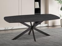 Ovale eettafel AZIMANE 100x200 cm donkerbruin - thumbnail