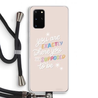 Right Place: Samsung Galaxy S20 Plus Transparant Hoesje met koord