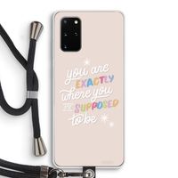 Right Place: Samsung Galaxy S20 Plus Transparant Hoesje met koord