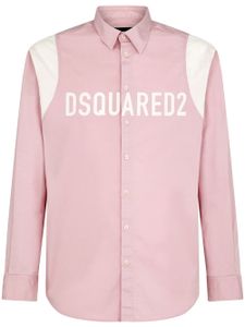 DSQUARED2 chemise à logo imprimé - Rose