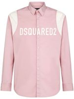 DSQUARED2 chemise à logo imprimé - Rose - thumbnail