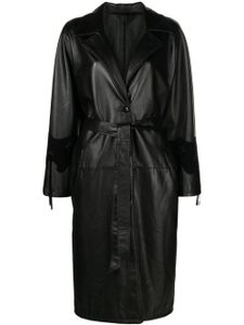 A.N.G.E.L.O. Vintage Cult 1990s suede-panelling leather coat - Noir