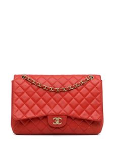 CHANEL Pre-Owned sac porté épaule Maxi Classic Flap (2009-2010) - Orange