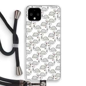 Zwanen: Pixel 4 Transparant Hoesje met koord