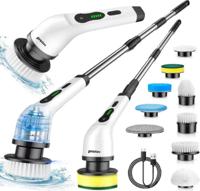 Prestara Premium 9-in-1 Elektrische Schoonmaakborstel met Verlengbare Telescoopsteel - Complete Reinigingsset voor Badkamers, Vloeren, Tegels en Meer