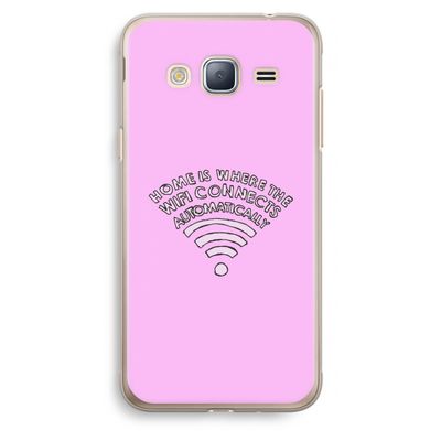 Home Is Where The Wifi Is: Samsung Galaxy J3 (2016) Transparant Hoesje