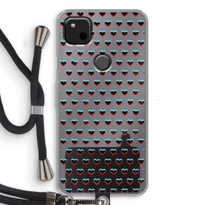 Hartjes: Pixel 4a Transparant Hoesje met koord