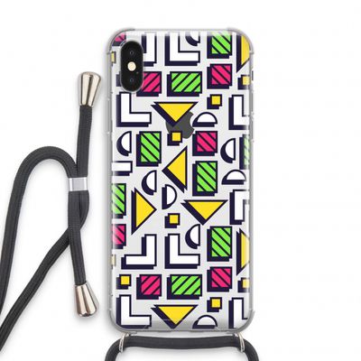 8-bit N°4: iPhone XS Transparant Hoesje met koord