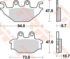 TRW Brake pad mcb 760 organic standard