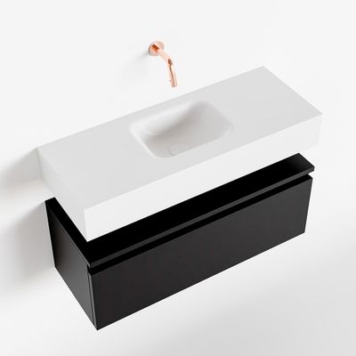Toiletmeubel Mondiaz Andor | 80 cm | Meubelkleur Urban | Lex vrijhangend wastafel Talc Midden | Zonder kraangat