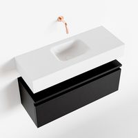 Toiletmeubel Mondiaz Andor | 80 cm | Meubelkleur Urban | Lex vrijhangend wastafel Talc Midden | Zonder kraangat