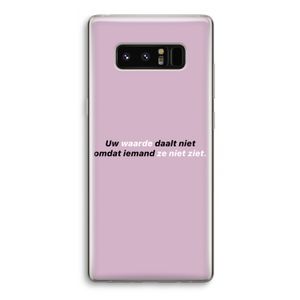 uw waarde daalt niet: Samsung Galaxy Note 8 Transparant Hoesje