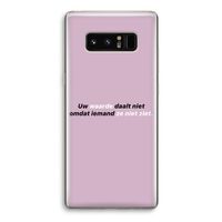 uw waarde daalt niet: Samsung Galaxy Note 8 Transparant Hoesje