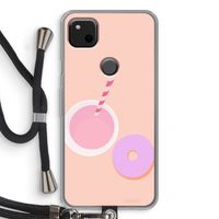 Donut: Pixel 4a Transparant Hoesje met koord Donut: Pixel 4a Transparant Hoesje met koord