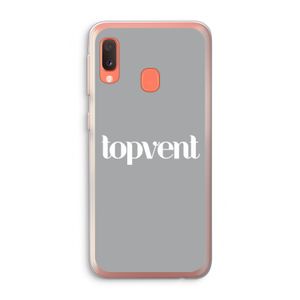 Topvent Grijs Wit: Samsung Galaxy A20e Transparant Hoesje
