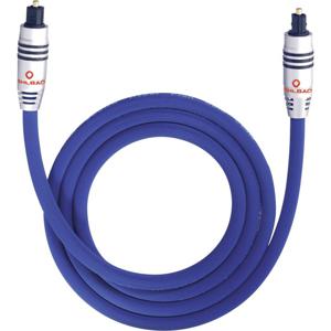 Toslink Digitale audio Aansluitkabel [1x Toslink-stekker (ODT) - 1x Toslink-stekker (ODT)] 1.00 m Blauw Oehlbach XXL® Series 80