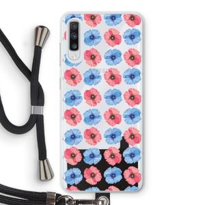 Klaproosjes: Samsung Galaxy A70 Transparant Hoesje met koord