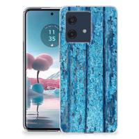 Motorola Edge 40 Neo | Bumper Hoesje | Wood Blue Motorola Edge 40 Neo | Bumper Hoesje | Wood Blue