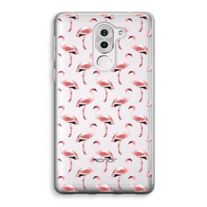 Flamingoprint groen: Honor 6X Transparant Hoesje