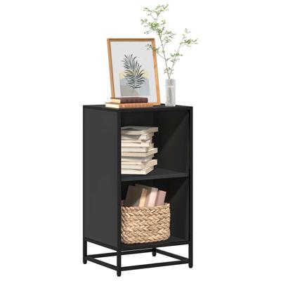 Boekenkast 40x35x76 cm bewerkt hout zwart