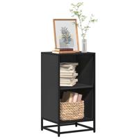 Boekenkast 40x35x76 cm bewerkt hout zwart