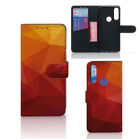 Book Case voor Alcatel 1S 2020 Polygon Red