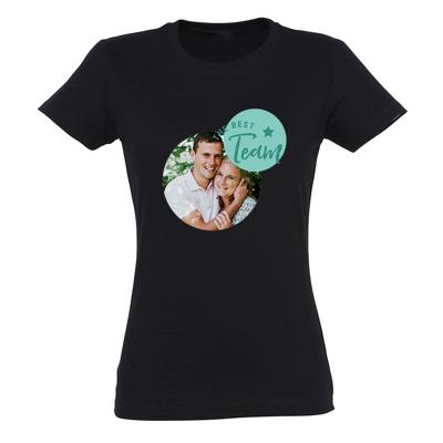 T-shirt voor vrouwen bedrukken - Zwart - L