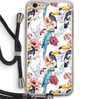 Bloemen tukan: iPhone 6 PLUS / 6S PLUS Transparant Hoesje met koord